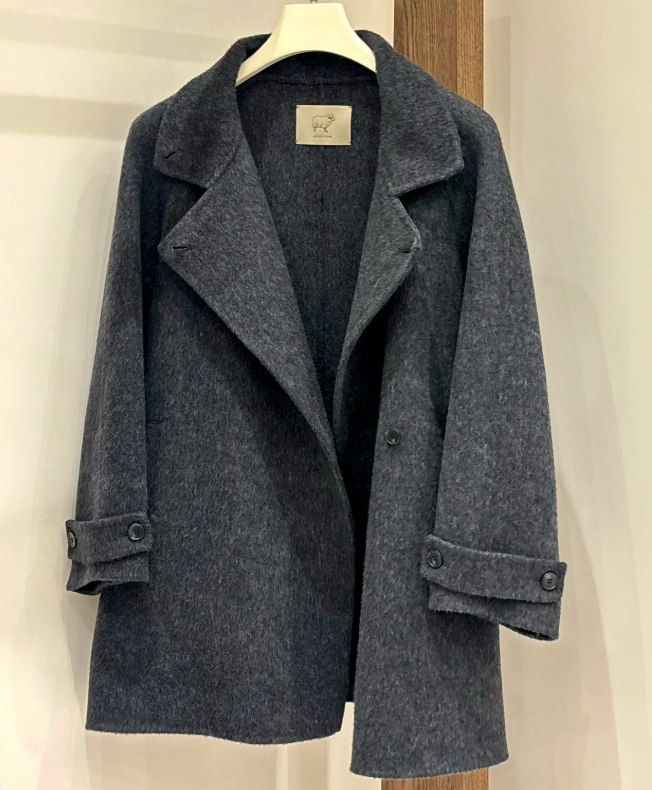 【LuvLux新作】高級ラクダ キャメルウールミックスミドルコート