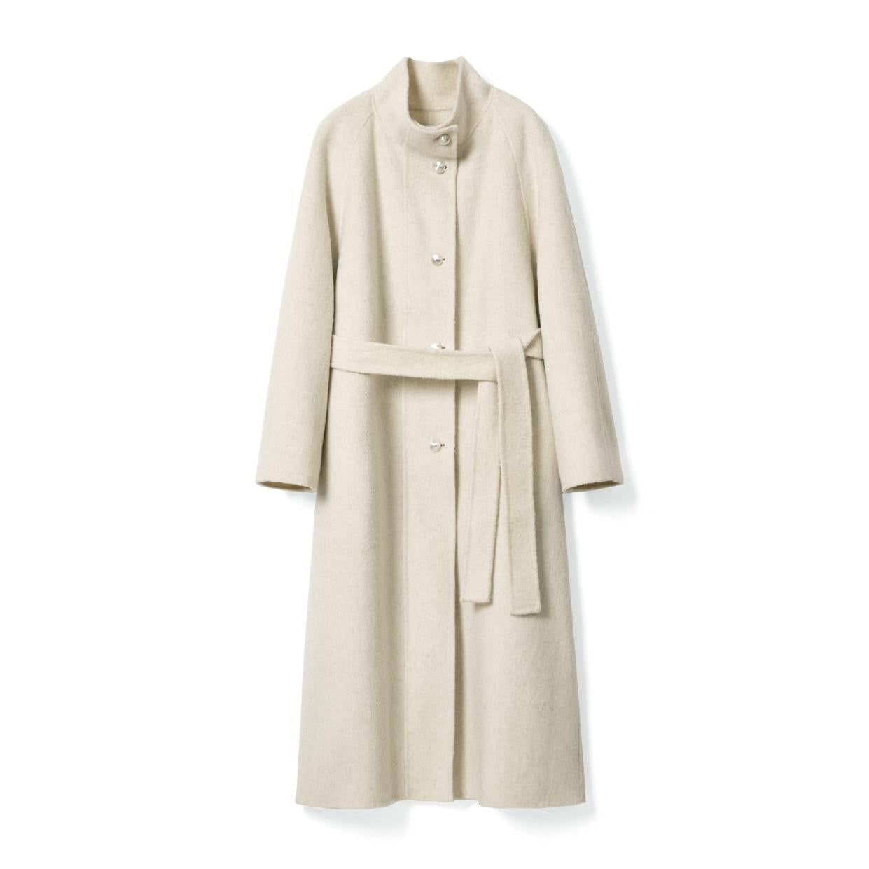 【LuvLux】スタンドカラーウールロングコート