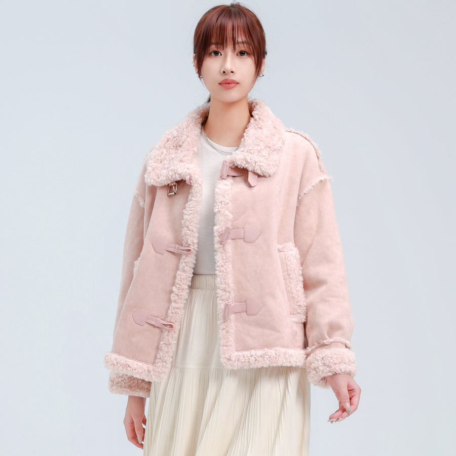 【LuvLux】2WAYネック・ムートンダッフル（グローブ付き）