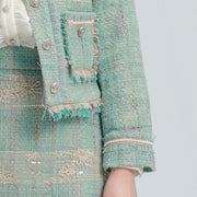 スプリングツイードジャケット＆スカートセットアップ