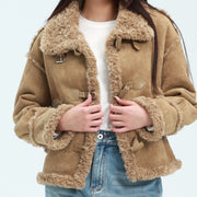 【LuvLux】2WAYネック・ムートンダッフル（グローブ付き）