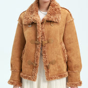 【LuvLux】2WAYネック・ムートンダッフル（グローブ付き）