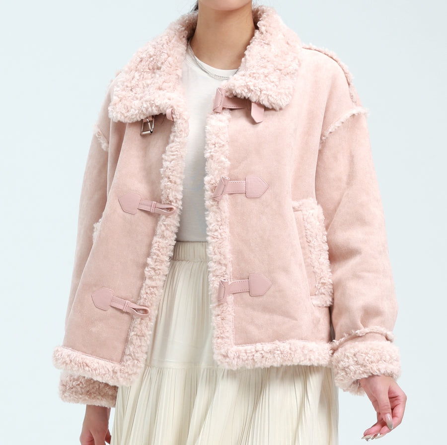 【LuvLux】2WAYネック・ムートンダッフル（グローブ付き）