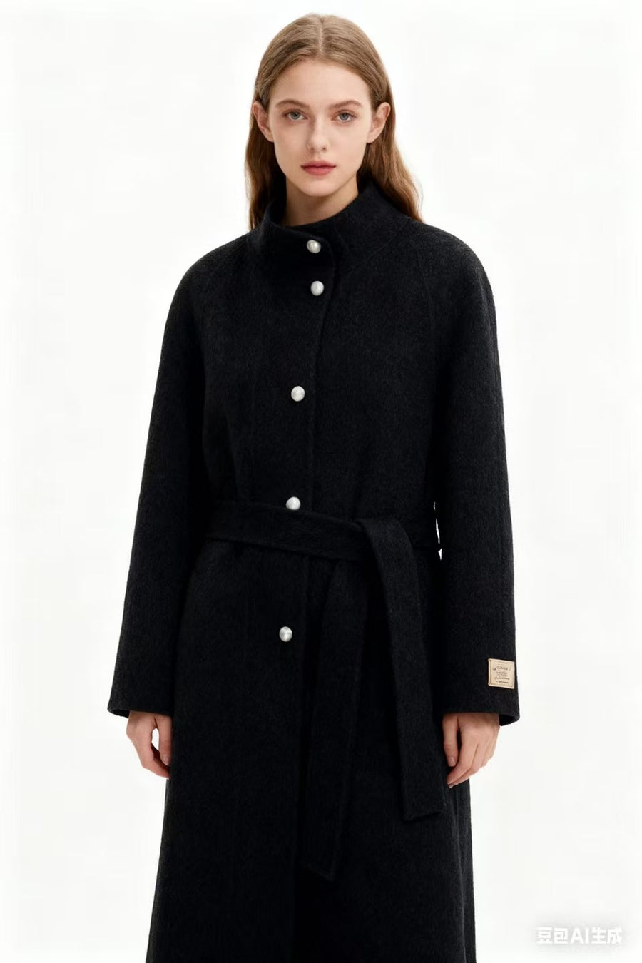 【LuvLux】スタンドカラーウールロングコート